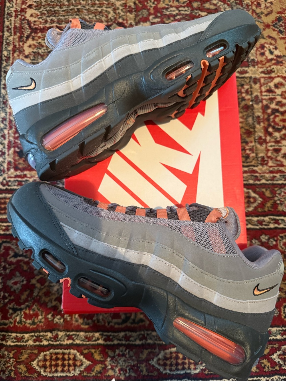 Nike Air Max 95 OG Big Bubble Hot Curry - Grey with Orange Accents